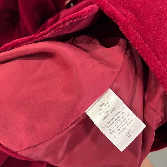 Talbots maroon red velvet blazer jacket size 4 - Picture 5 of 6